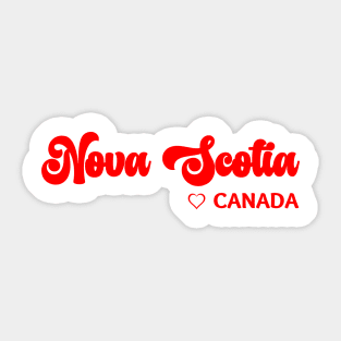 Nova Scotia: I love Canada Sticker